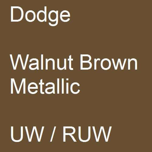 Dodge, Walnut Brown Metallic, UW / RUW.